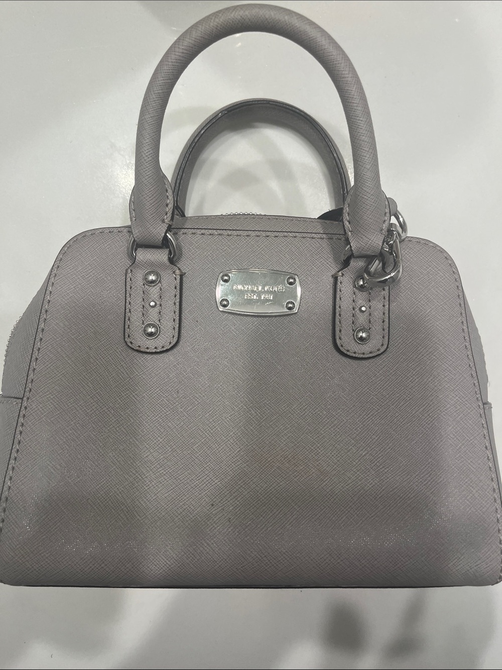 Michael Kors Taupe Saffiano Leather Satchel
